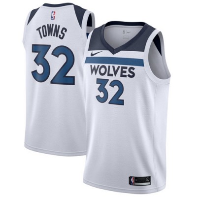 Nike Minnesota Timberwolves #32 Karl-Anthony Towns White Youth NBA Swingman Association Edition Jersey